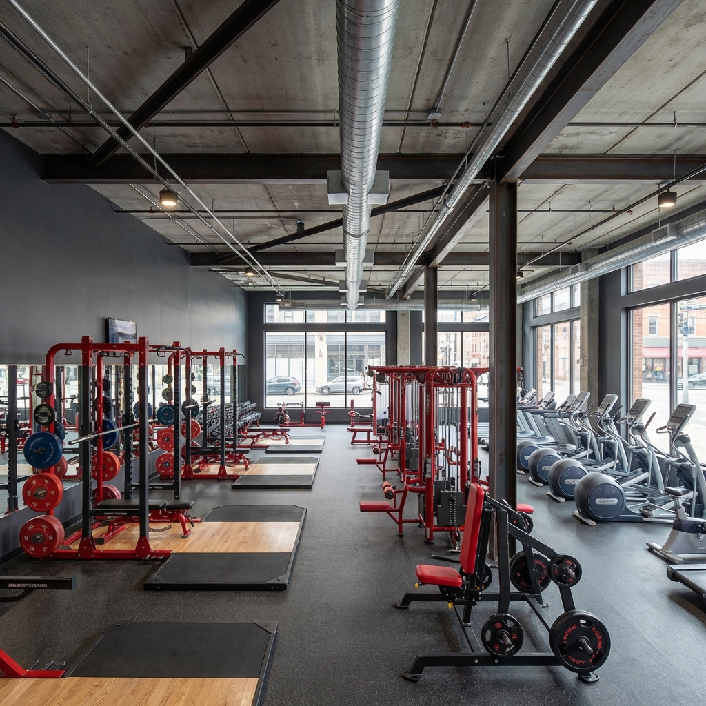Modern gym interior