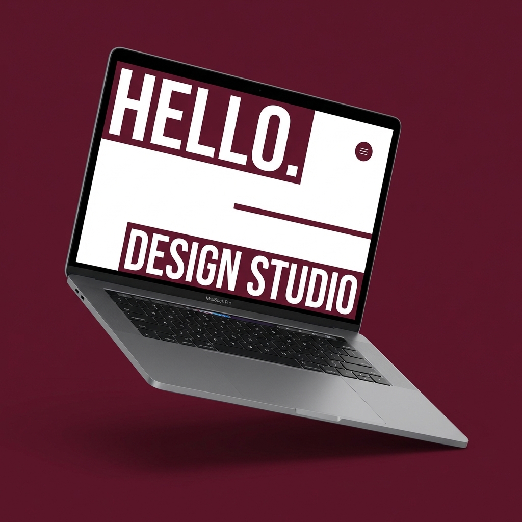 Website preview on laptop